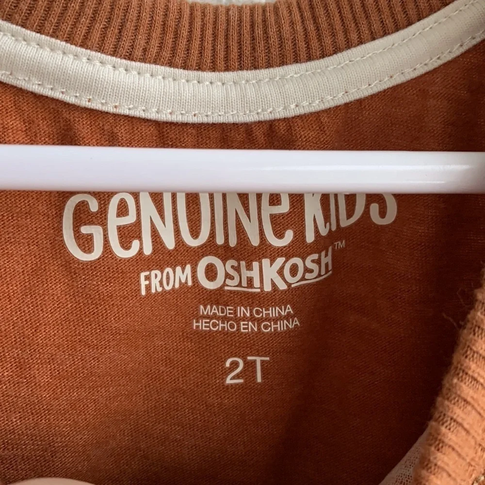 OshKosh B'gosh Orange Fox Long Sleeve Shirt sz 2T